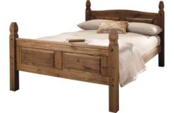 Collection Puerto Rico Double Bed Frame - Dark Pine
